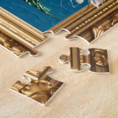 Art Deco paar in een gouden Lijst Legpuzzel (Zijkant)