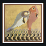 Art Deco Paar of Fish Poster<br><div class="desc">Art Deco-weergave van twee vissen.</div>
