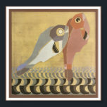 Art Deco Paar of Fish Poster<br><div class="desc">Art Deco-weergave van twee vissen.</div>