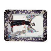 Art Deco Paars Accented Magneet (Horizontaal)