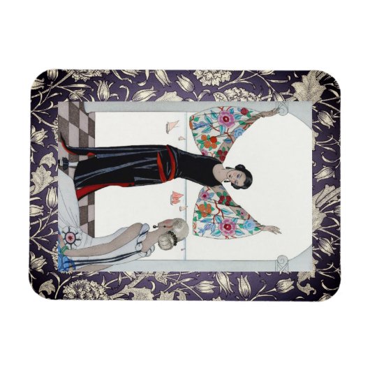 Art Deco Paars Accented Magneet (Horizontaal)