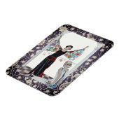 Art Deco Paars Accented Magneet (Linkerzijde)