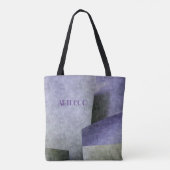 Art Deco Paars en Green Pattern  Tote Bag (Achterkant)