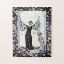 Art Deco Paars geaccentueerde puzzel