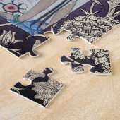 Art Deco Paars geaccentueerde puzzel Legpuzzel (Zijkant)