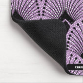 Art Deco Paarse Classic Retro Pauw Patroon Muismat (Hoek)