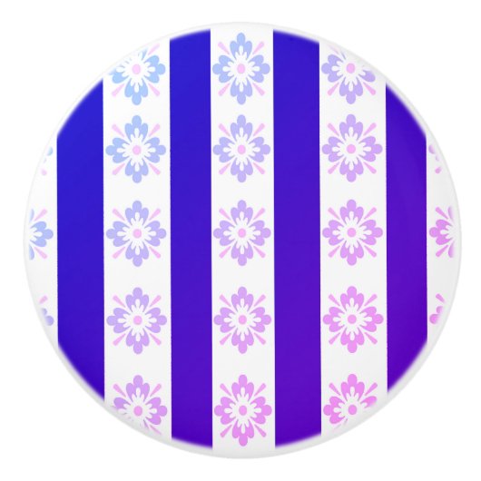 Art Deco Paarse keramische trekkracht Keramische Knop (Voorkant)