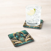 Art Deco Palm Onderzetters - Set van 6 (Rechterzijde)