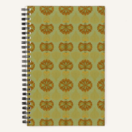 Art Deco Palm Smaragd Gouden Notitieboek