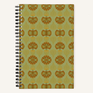 Art Deco Palm Smaragd Gouden Notitieboek