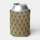 Art Deco palmen: zwart goud. Blikjeskoeler (Blikje Voorkant)