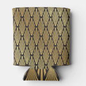 Art Deco palmen: zwart goud. Blikjeskoeler (Achterkant)