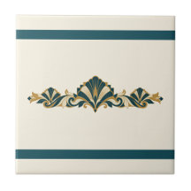 Art Deco Palmette Aangepaste Kleur Fries