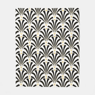 Art Deco Palmetto Fans uit 1920 Fleece Deken