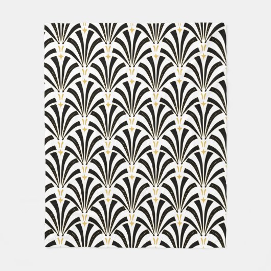  Art Deco Palmetto Fans uit 1920 Fleece Deken (Voorkant)