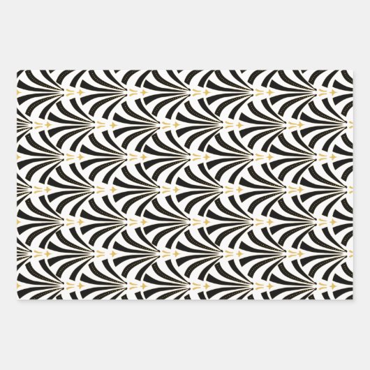  Art Deco Palmetto Pattern uit 1920 Inpakpapier Vel (Voorkant 2)