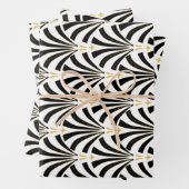  Art Deco Palmetto Pattern uit 1920 Inpakpapier Vel (In situ)