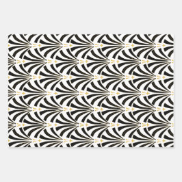  Art Deco Palmetto Pattern uit 1920 Inpakpapier Vel