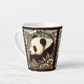 Art Deco Panda Beer 12oz Mok (Linkerhoek)