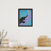Art Deco "Panther & Butterfly" 16 x 20 Afdrukken Poster (Keuken)