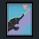 Art Deco "Panther & Butterfly" 16 x 20 Afdrukken Poster<br><div class="desc">"Zwarte panter & vlinder" Art Deco-afdrukken - 16 x 20</div>
