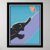 Art Deco "Panther & Butterfly" 16 x 20 Afdrukken Poster (Voorkant)