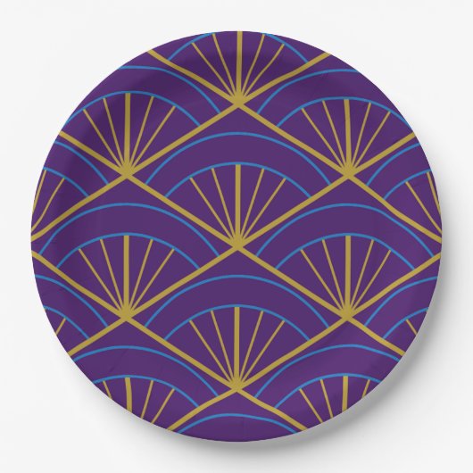 Art Deco Papieren Borden Bordje (Voorkant)