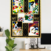 Art Deco Para Todos Dames. Poster (Thuiskantoor)