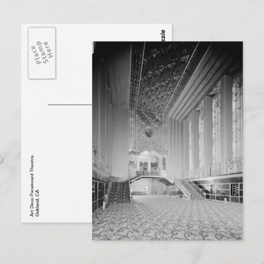 Art Deco Paramount Theatre, Oakland, Verenigde Sta Briefkaart (Voorkant / Achterkant)