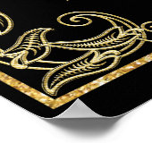 Art Deco Parels Wit Bloemen Gatsby 20s Welkom Poster (Hoek)