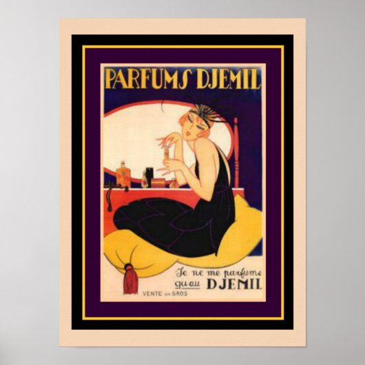 Art Deco Parfums Djemil 12 x 16 Poster (Voorkant)