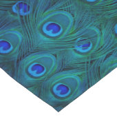 Art Deco Parijse Blauwgroen Groene Pauw Veer Korte Tafelloper (Hoek)