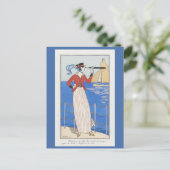 Art Deco Parijse Jurk Briefkaart (Staand voorkant)