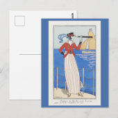 Art Deco Parijse Jurk Briefkaart (Voorkant / Achterkant)