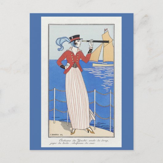 Art Deco Parijse Jurk Briefkaart (Voorkant)