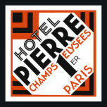 Art Deco Paris Franse hotellabel remake Poster<br><div class="desc">Onze remake in de hoogste afbeelding kwaliteit van een ca. 1930 Art Deco hotel label voor een hotel in de beroemdste avenue van Parijs. Opmerking: u kunt het poster zelfs naar rechts kantelen om de ruitvormige vorm van het oorspronkelijke label te shows.</div>