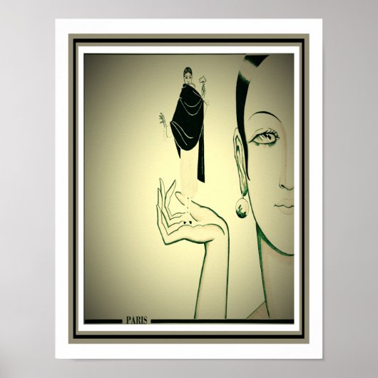 Art Deco Paris Mode Print (Voorkant)