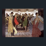 Art Deco Paris Night Dance Hall van Orazi Poster<br><div class="desc">Dit is een digitaal verfijnde foto van een  kunstschilderij uit 1927 van een danszaal 's nachts in Montmartre,  Parijs door Manuel Orazi.</div>