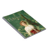 Art Deco Paris Woman met Bubbles Eiffeltoren Notitieboek (Rechterzijde)