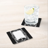 Art Deco Parisian Black and White Swans Kartonnen Onderzetters (Insitu)