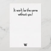 Art Deco Parisian Vintage Swans Folie Uitnodiging (Achterkant)