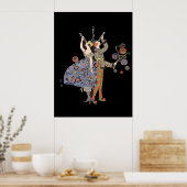 Art Deco Party Couple Celebration Poster (Keuken)