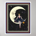 Art Deco "Party on the Moon" 16 x 20 Poster<br><div class="desc">Vintage,  "Partij op de maan" Art Deco Poser 16 x 20</div>