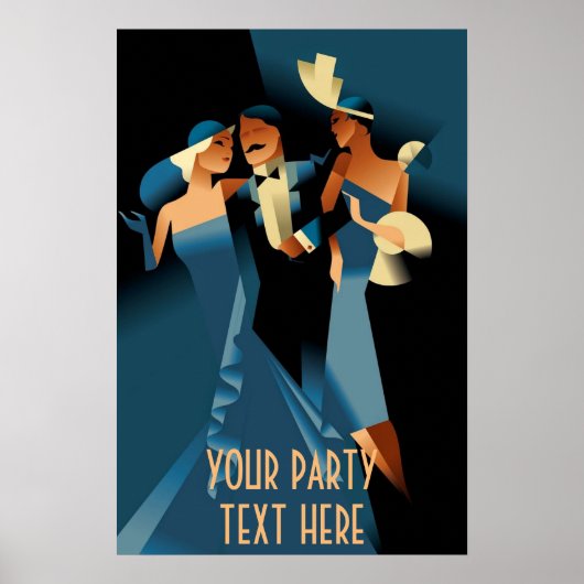 Art Deco Party Poster (Voorkant)