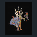 Art Deco Party WW1 Fundraising Party Poster<br><div class="desc">Art Deco Party poster-aanpassing. Retro antiek dansers in kostuum van een poster uit de Eerste Wereldoorlog uit 1917 van een Pennsylvania fonds. De partijgenoten zijn gekleed in een kleurrijke deco-mode op een stevige zwarte achtergrond. Horns, lawaaiers, ballen en flappers die wachten om te dansen en dit grote poster dat goede...</div>