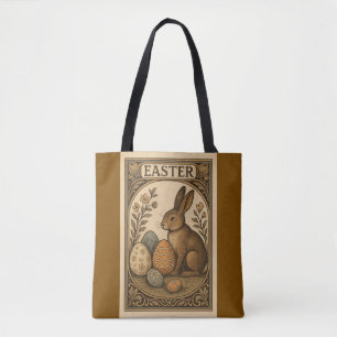 Art Deco Pasen – Elegante konijntjes en geometrisc Tote Bag