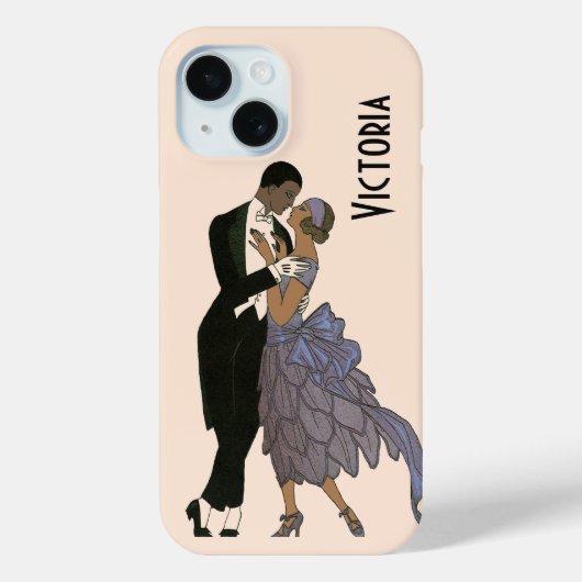 Art Deco-Passen getrouwd, Bride en Groom Dance Case-Mate iPhone Case (Achterkant)