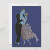  Art Deco-Passen getrouwd, bruiloft opslaan op dat Kaart (Voorkant)