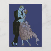  Art Deco-Passen getrouwd, Love Wedding Dance Aankondigingskaart (Voorkant)