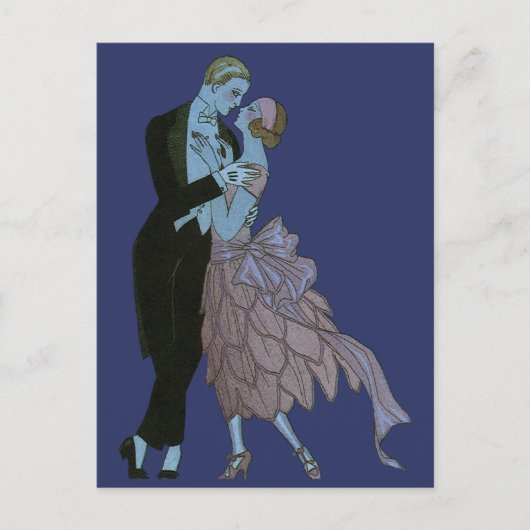  Art Deco-Passen getrouwd, Love Wedding Dance Aankondigingskaart (Voorkant)